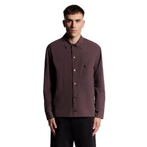 Lyle & Scott Mens Crinkle Oversized Shirt / Brown